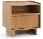 Selsey Yasumi - Nachttisch Mit 1 Schublade, Eichenholzoptik, 50 Cm