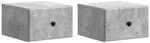 Wandmontierter Nachttisch 2 Stk. Betongrau 34,5 X 33 X 20 Cm Vidaxl