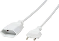 Logilink Cee 7/16 Euro-stromverl&auml;ngerungskabel 2 M, Wei&szlig;er Flachstecker