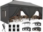 Faltpavillon 3x6m Wasserdicht Mit Seitenw&auml;nden Und Insektenschutz