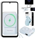 Kruger&matz 10000 Mah Magnetische Induktive Powerbank Mit Blauem Kabel