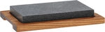 Kela Servierplatte Mit Sockel, Granit/akazienholz, 24&times;16&times;4 Cm