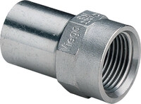 Viega Sanpress Inox Xl Lf Einsteckst&uuml;ck 2312.1, D. 22mm X Rp 3/4", Stahl