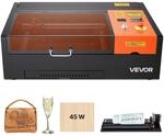 Vevor Lasergravierer Co2 45w, 300x200 Mm, Tisch-co2-lasergravurmaschine Mit