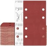 80x Schleifpapier 93x185mm P800 Klett 8-loch F&uuml;r Schwingschleifer
