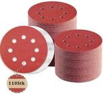 Schleifpapier 125mm Klett 320 K&ouml;rnung, 110 St&uuml;ck, 8 Loch