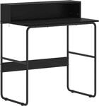 Schreibtisch Mit Stauraum Schwarz Eichen-optik 80 X 50 X 91 Cm Vidaxl