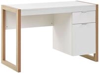 Schreibtisch Johnson 112 Cm 50 Cm Mit Stauraum Braun / Wei&szlig;