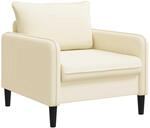 Xl-sessel Creme Samt Vidaxl