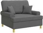 Xxl-sessel Mit Kissen Dunkelgrau Stoff Vidaxl