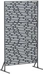 Sichtschutz 100 X 50 X 180 Cm Stahl Anthrazit Vidaxl