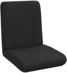 Vidaxl Adjustable Floor Chair Black Fabric
