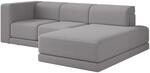 Selsey Novals - Ecksofa L-form, 4-sitzer, Rechts, Chenille Grau, 278 Cm