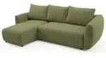 Selsey Zordo - L-form Eckschlafsofa Mit Zwei Bettk&auml;sten, Olivgr&uuml;ner Chenille Links