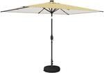 Vidaxl Garden Parasol With Led Lights And Base 2 X 3 M Polyester