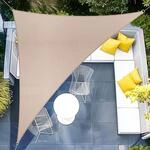 Dreieckiges Sonnensegel 3x3x4.25m Wasserdicht Mit 95% Uv-schutz, Farbe Taupe