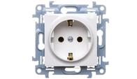 Simon 10 Einzelsteckdose Schuko Wei&szlig; 16a 250v Ip20 Cgsz1.01/11