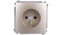 Simon Basic Einzelsteckdose Mit/ohne 16a Ip20 Mit Schienenabdeckung, Satiniert