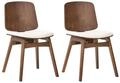 Esszimmerstuhl 2er Set Charleston Holz Braun / Hellbeige