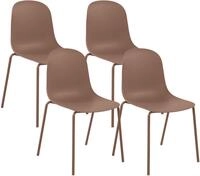 4er Set Stapelst&uuml;hle Hardin Terracotta