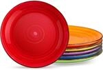6er Set Speiseteller Steingut &Oslash; 27 Cm, Bunte Teller F&uuml;r 6 Personen,