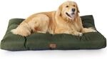 Hundematte Xxl 111x89cm Waschbar F&uuml;r Gro&szlig;e Hunde, 10cm Dick, Gr&uuml;n