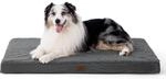 Orthop&auml;disches Hundebett L 104x74cm, Waschbar, Dunkelgrau