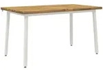 140 X 80 X 75 Cm Massivholz Akazie Wei&szlig; Rechtwinklig Vidaxl