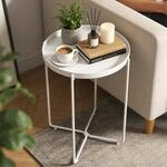 Doporro Beistelltisch Rund, Couchtisch Klein &Oslash;35 X H51 Cm, Kleiner Tisch Mit 1