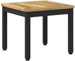 Couchtisch Wei&szlig; Und Schwarz 40 X 40,5 X 36 Cm Massivholz Akazie Vidaxl