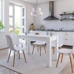 Esstisch 120x60 Cm Wei&szlig; Holzwerkstoff Minimalistisch K&uuml;chentisch Esszimmer