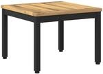 Couchtisch Wei&szlig; Und Schwarz 49 X 48,5 X 36 Cm Massivholz Akazie Vidaxl