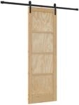 Schiebet&uuml;r 73,5 X 211 Cm Massives Kiefernholz Vidaxl
