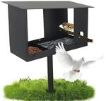 Vogelhaus Mit St&auml;nder, Wetterfest, Metall, Futterstation F&uuml;r V&ouml;gel, Abnehmbare
