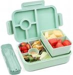 Bento Box Kinder 1300ml Auslaufsicher Mit Besteckset, F&uuml;r Erwachsene, Gr&uuml;n