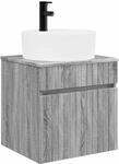 Vidaxl Wall-mounted Sink Vanity Grey Sonoma 49 X 44.5 X 65 Cm