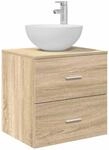 Vidaxl Wall-mounted Sink Vanity Sonoma Oak 49.5 X 41 X 64.5 Cm