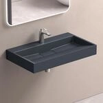 Doporro - Waschbecken Aufsatzwaschbecken Mineralguss H&auml;ngewaschbecken 80cm Mit
