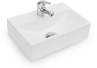 Vilstein Waschbecken Aufsatzwaschbecken H&auml;ngewaschbecken, Klein, Keramik, 36,5...