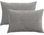 Kissenbezug 2 Pcs Almelo Hellgrau 40 X 60 Cm Cord Vidaxl
