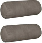 Kissenbezug 2 Pcs Heerlen Hellgrau &Oslash; 15 X 40 Cm Samt Vidaxl