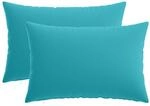 Kissenbezug 2 Pcs Heerlen T&uuml;rkis 50 X 80 Cm Polyester Vidaxl