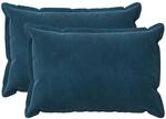 Kissenbezug 2 Pcs Houten Blau 50 X 70 Cm Samt Vidaxl