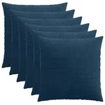 Kissenbezug 6 Pcs Almelo Marineblau 80 X 80 Cm Cord Vidaxl