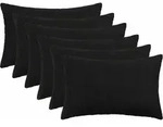 Kissenbezug 6 Pcs Heerlen Schwarz 40 X 60 Cm Boucl&eacute; Vidaxl