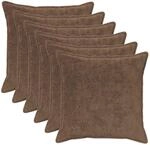 Kissenbezug 6 Stk. Houten Hellbraun 80 X 80 Cm Vidaxl