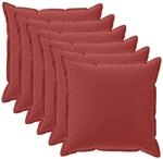 Kissenbezug 6 Stk. Houten Weinrot 50 X 50 Cm Polyester Vidaxl