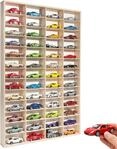 Deco Setzkasten Holz Sammlervitrine F&uuml;r Autos 1:32 - 52 F&auml;cher - Wandregal F&uuml;r