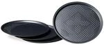 Relaxdays Pizzablech Set, &Oslash; 29 Cm, Antihaftbeschichtet, F&uuml;r Pizza & Flammkuchen,