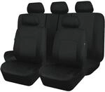 Autositzbez&uuml;ge Komplettset Universal Niedriger R&uuml;cken Polyester Schwarz